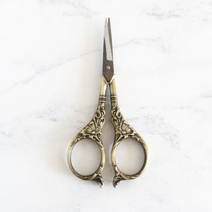 Firefly Notes-Tulip Garden Embroidery Scissors-Antique Gold