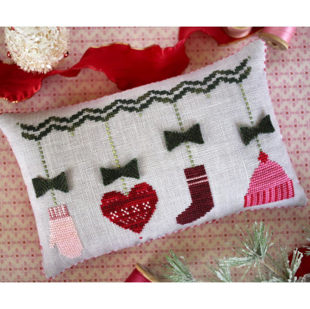 Handknit Holiday Cross Stitch Pattern