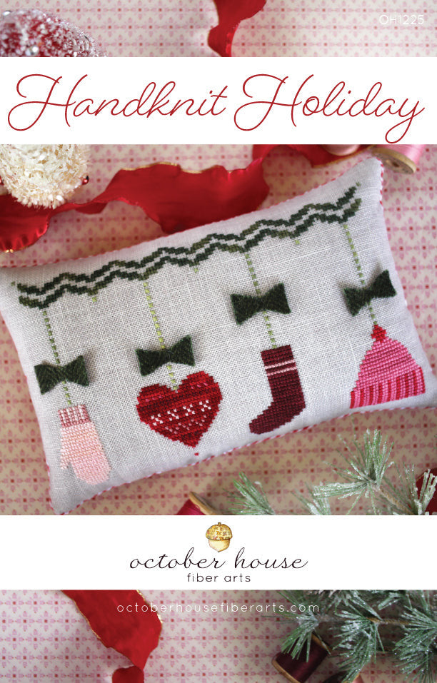 Handknit Holiday Cross Stitch Pattern