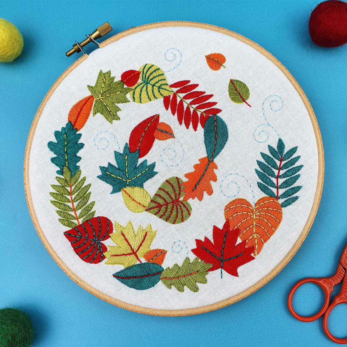Autumn Leaves Hand Embroidery Kit