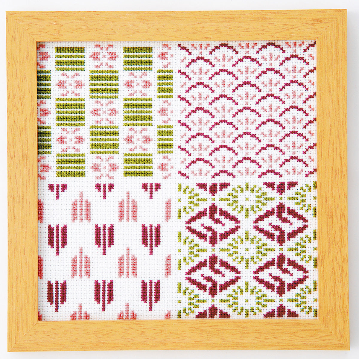 Japanese Designs Cross Stitch Kit - Pink and Green