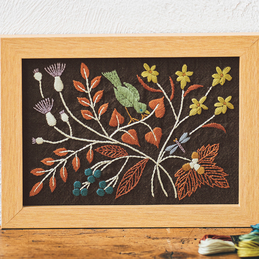 Four Seasons Hand Embroidery Kit - Autumn