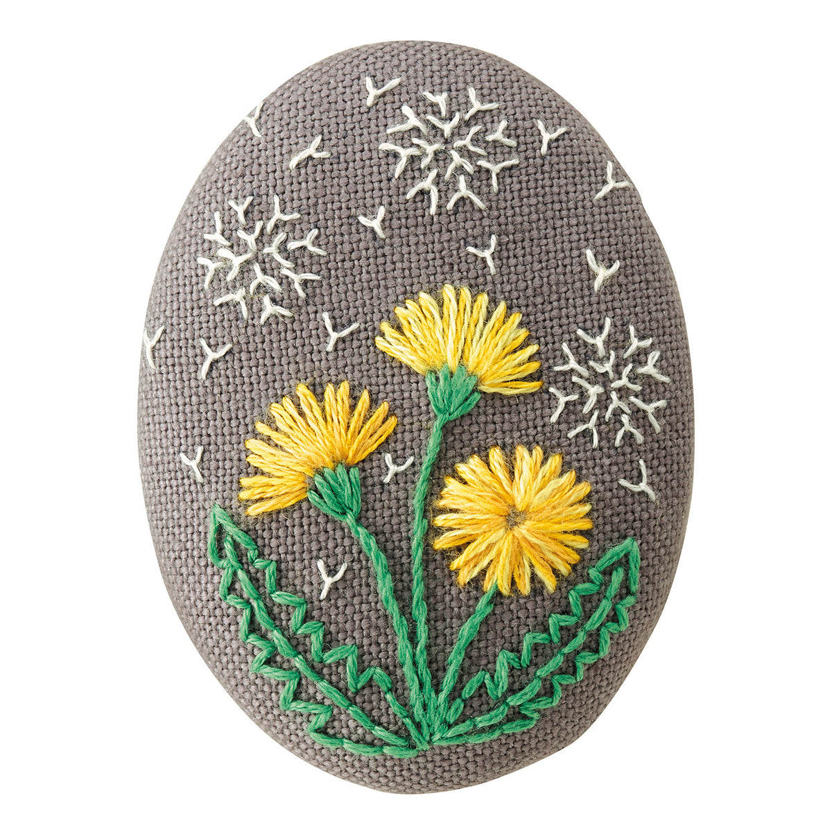 Hand Embroidery Brooch Kit - Dandelion