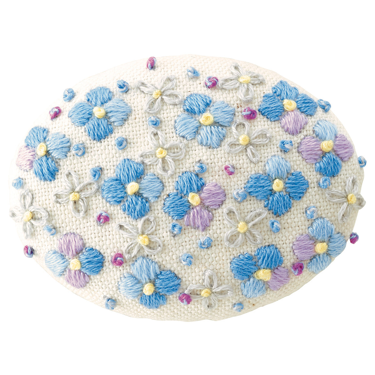 Hand Embroidery Brooch Kit - Hydrangea