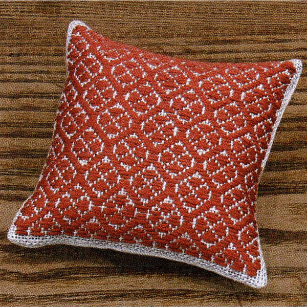 Kogin Embroidery Pincushion Kit Stitched Modern