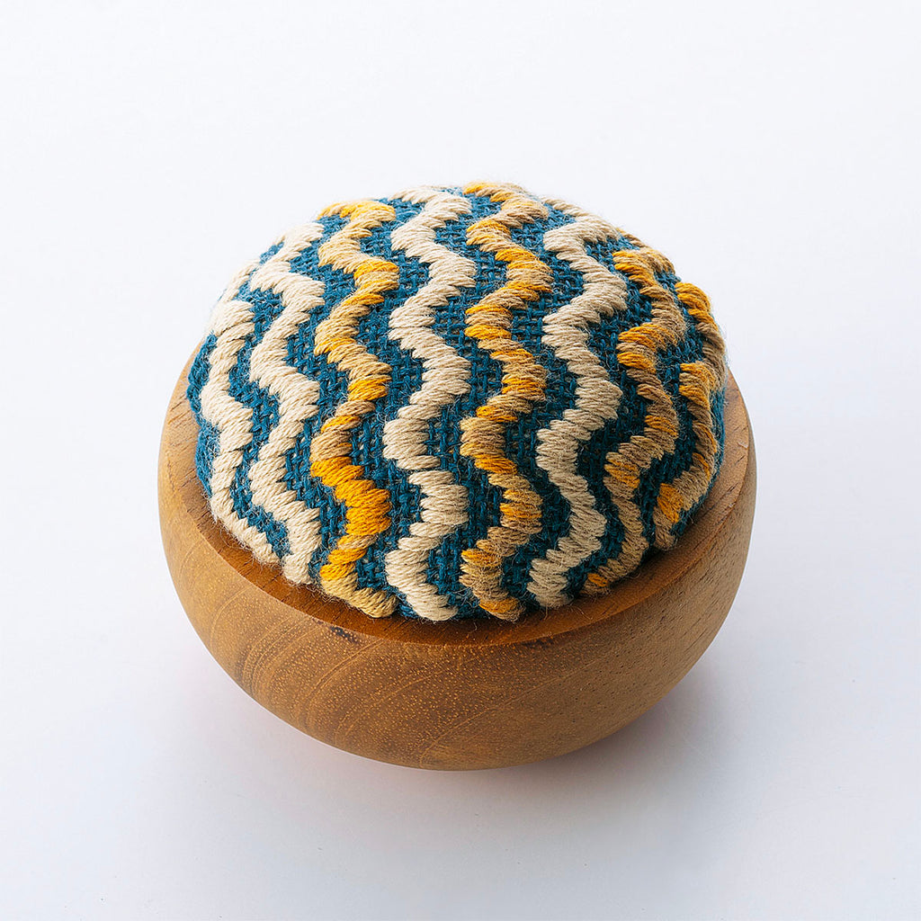 Kogin Embroidery Pincushion Bowl Kit - Stitched Modern