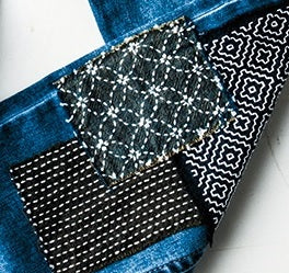 How to: Add a Knee PATCH to Jeans, Hand Sewing Sashiko Embroidery