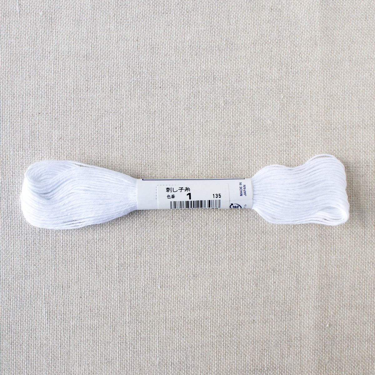 Japanese Sashiko Thread - White (#1)