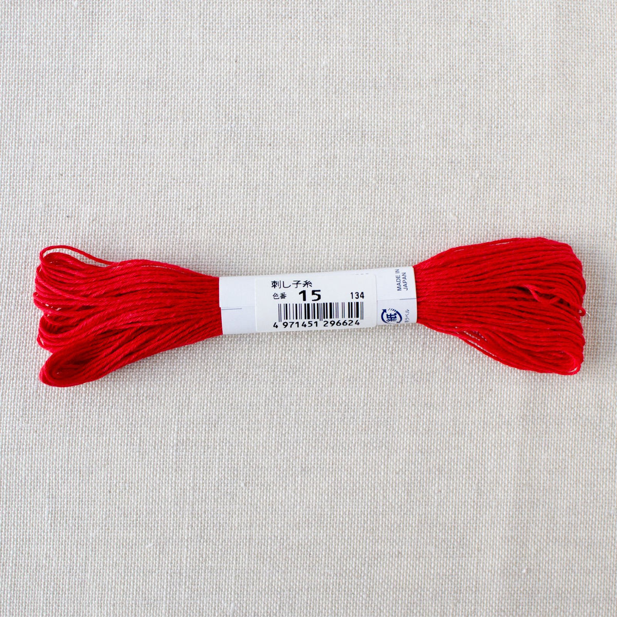 Japanese Sashiko Thread - Red (#15)