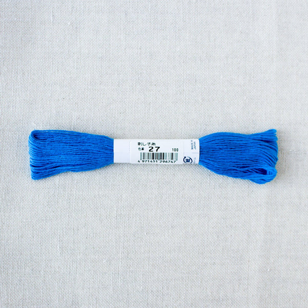 Japanese Sashiko Thread - Blue (#27) - Stitched Modern
