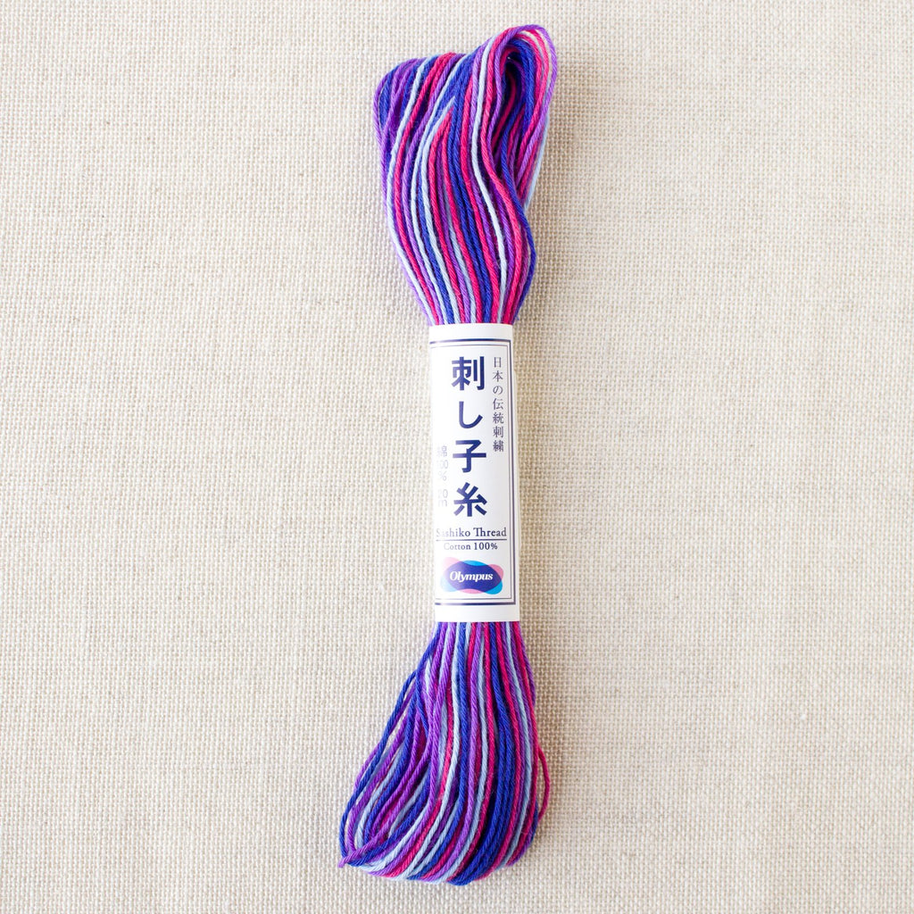 Japanese Sashiko Thread - Variegated Purple (#76) - Stitched Modern