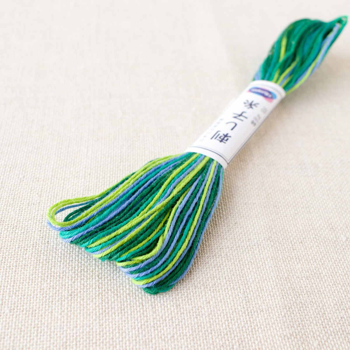 Japanese Sashiko Thread - Variegated Blue Green (#77)