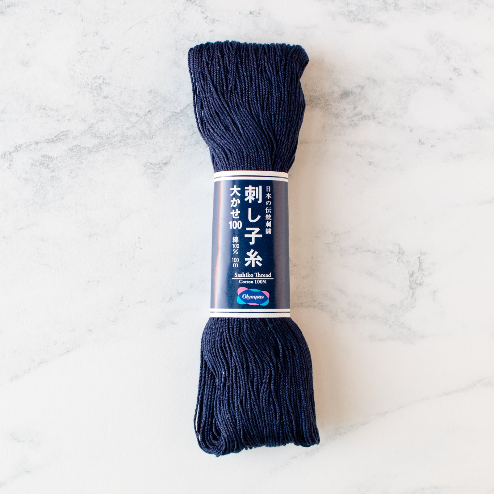 Olympus Sashiko Embroidery Thread - Large 111 Yard (100m) Skein, 100% Cotton, 6 Strand, Grey
