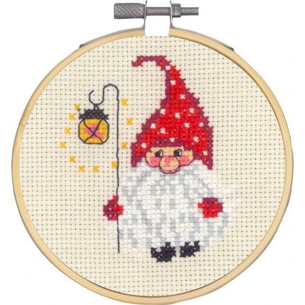 Christmas Elf with Lamp Cross Stitch Kit