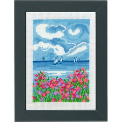 2 Beginner Cross Stitch Kits - Fish and Sailboat - My First Kit from Permin