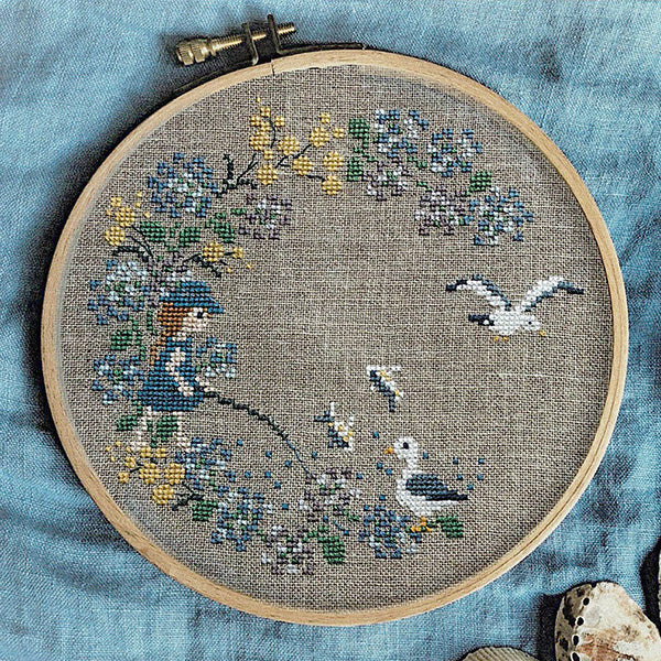 Seaside Wreath Cross Stitch Pattern