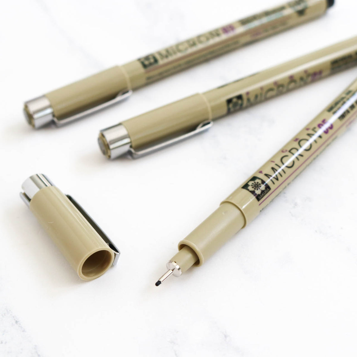 Micron Permanent Marking Pens - Thin Tip Black