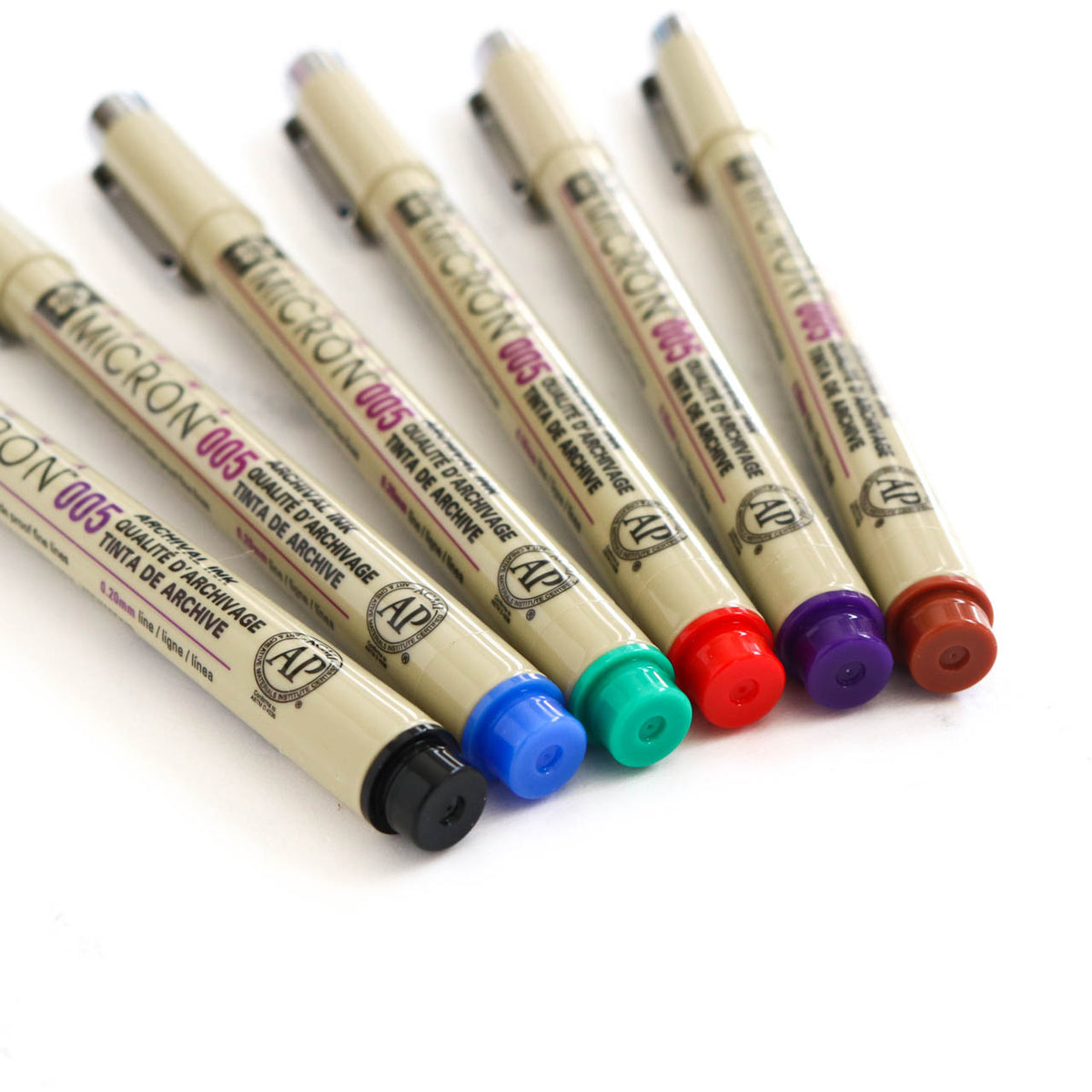 Micron Permanent Marking Pens - Thin Tip Multi Colors