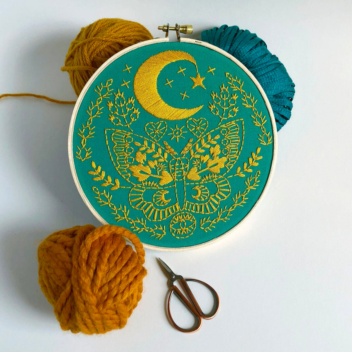 Lunar Moth Hand Embroidery Kit
