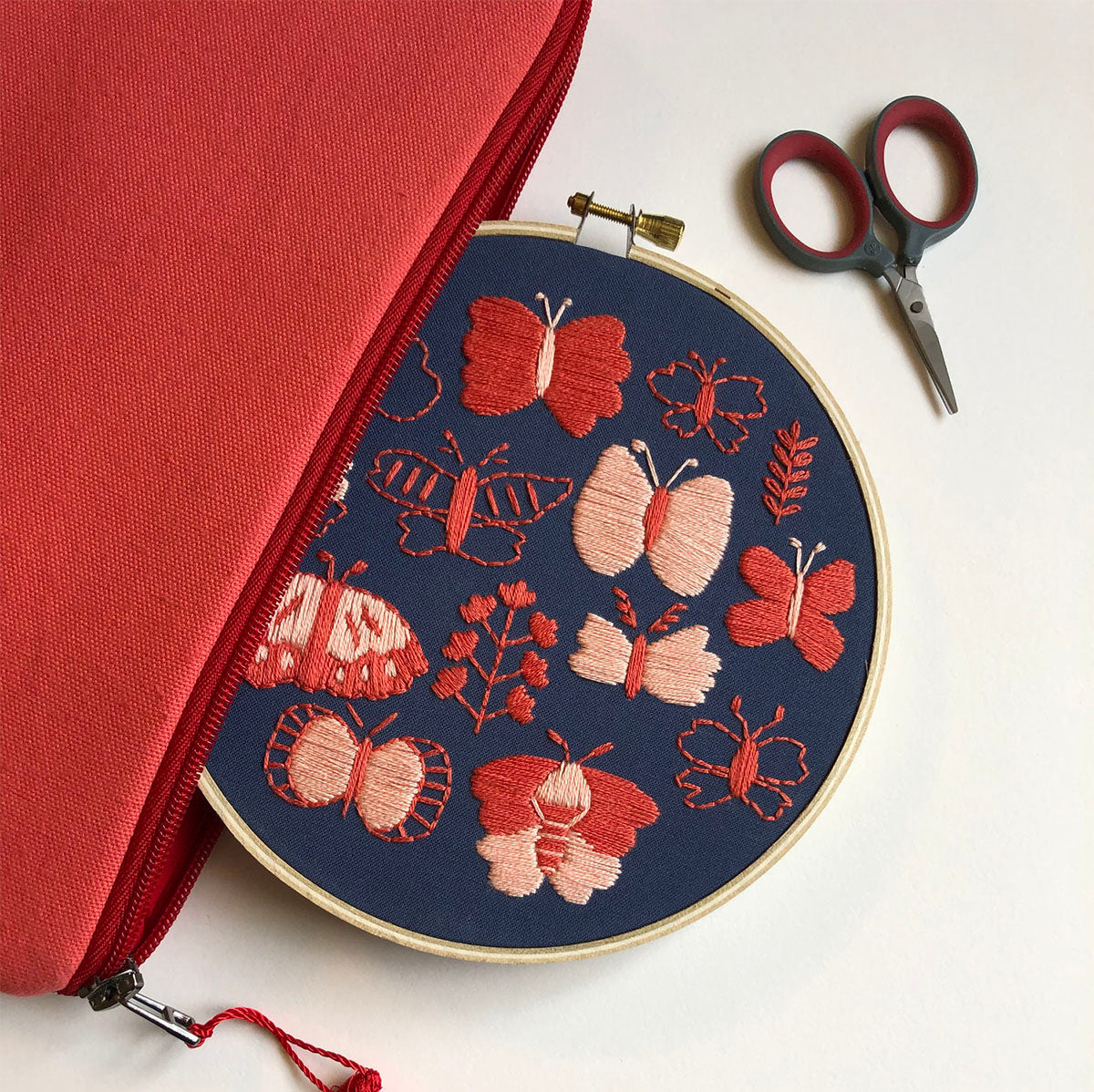 Butterflies Hand Embroidery Kit - Stitched Modern