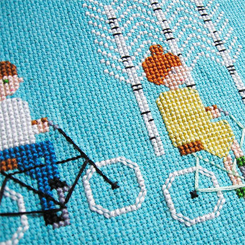 Bike Ride Cross Stitch Pattern