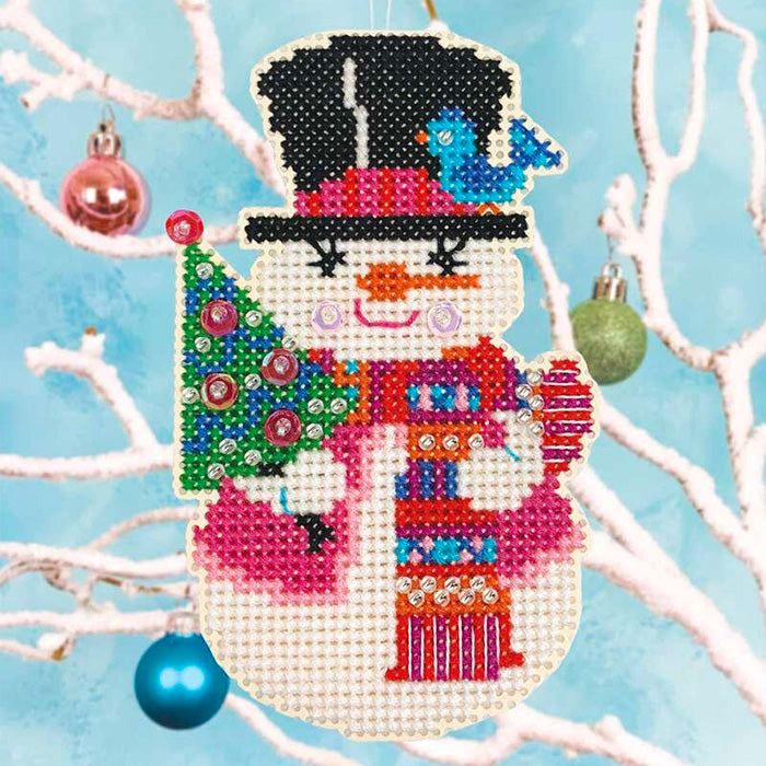 Snow Buddy Cross Stitch Ornament Kit