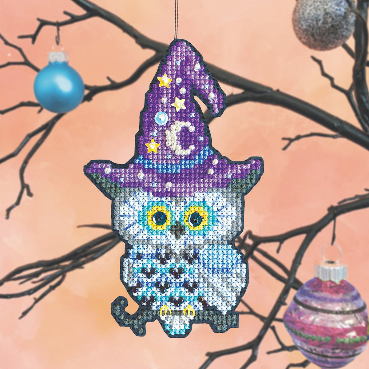 Wise Guy Cross Stitch Halloween Ornament Kit