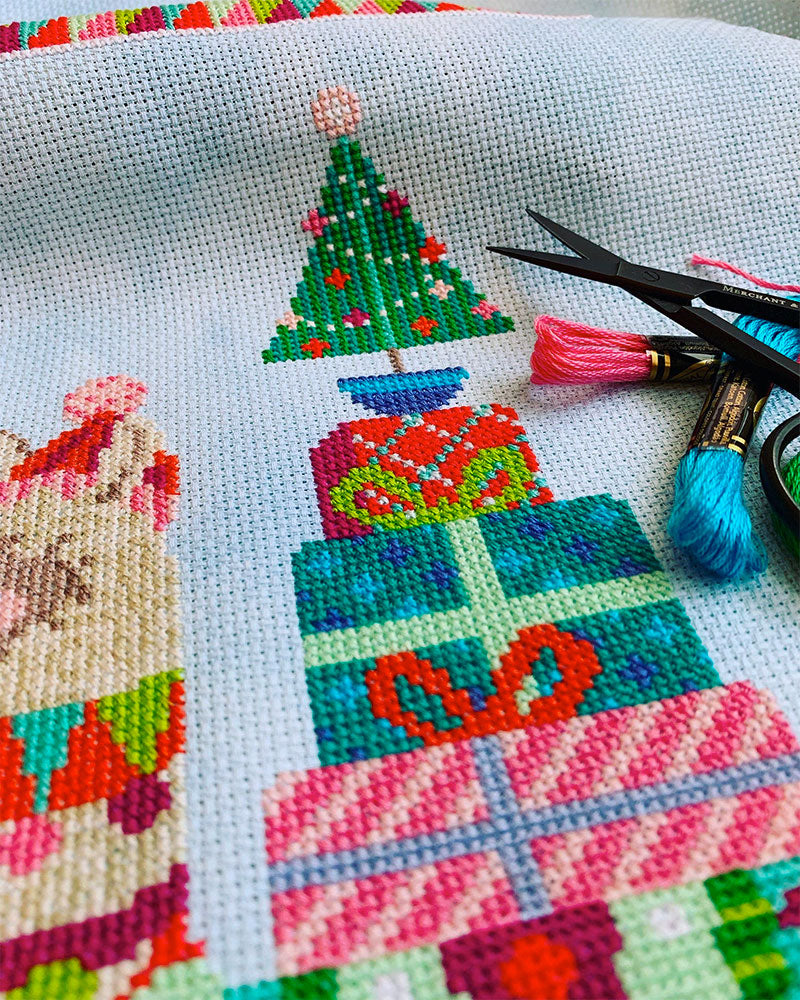 Fa-La-La-Llama Christmas Stocking Cross Stitch Pattern