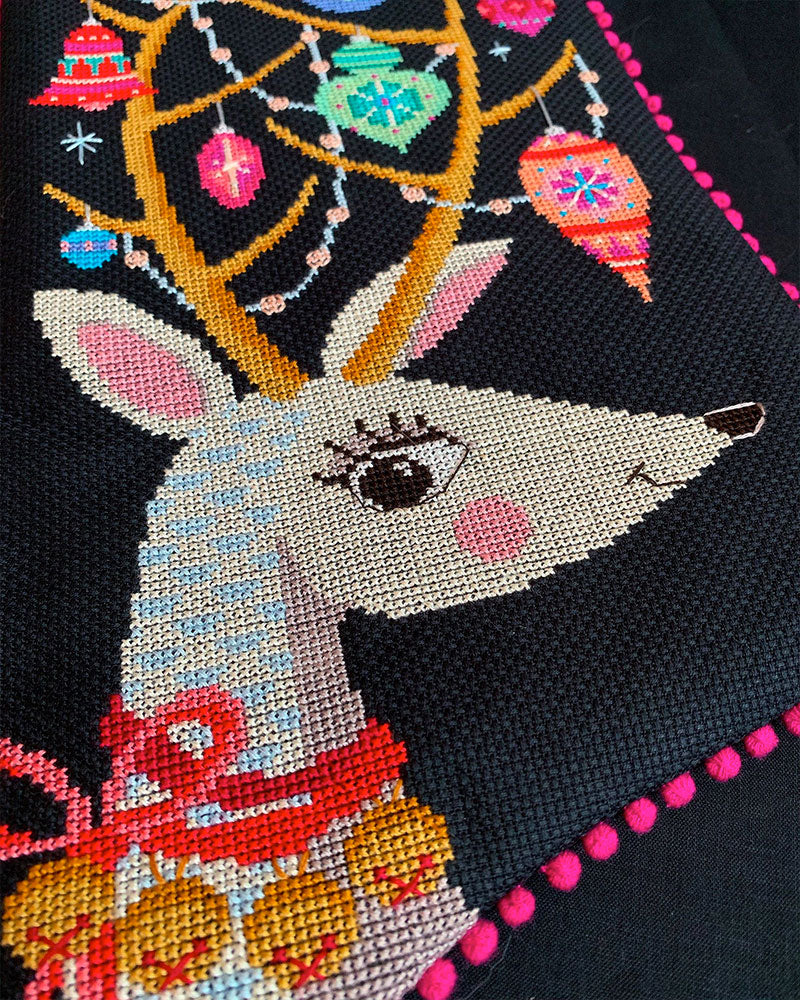 Oh Deer! Christmas Stocking Cross Stitch Pattern