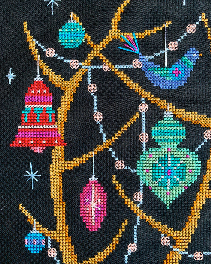 Fa-La-La-Llama Christmas Stocking Cross Stitch Pattern - Stitched Modern