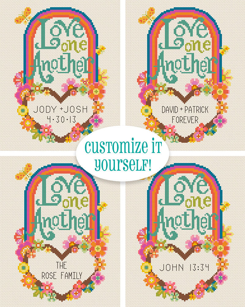 Love One Another Cross Stitch Pattern