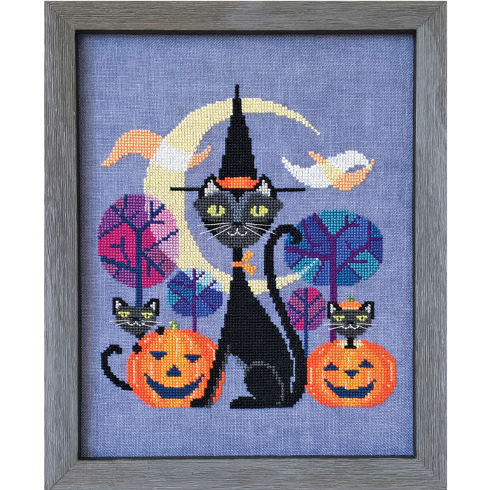 Halloween Cat Cross Stitch Pattern