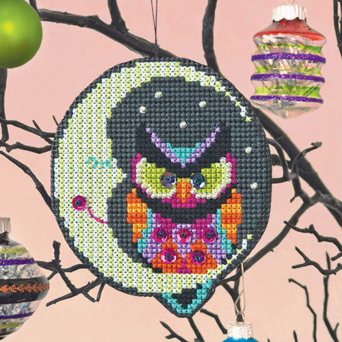 Night Owl Halloween Cross Stitch Ornament Kit