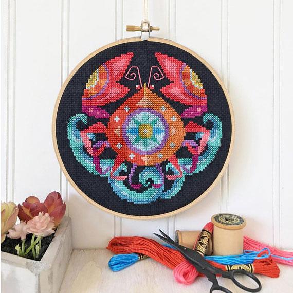 Zodiac Cross Stitch Pattern - Cancer