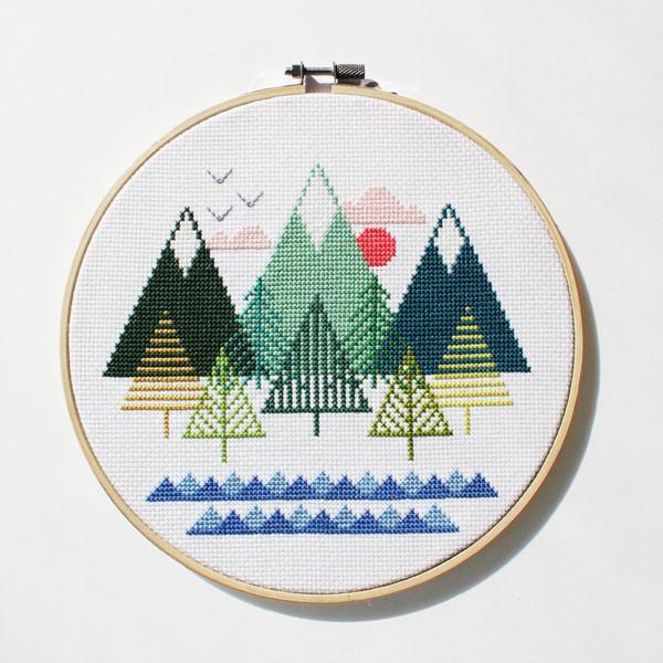 Sea to Sky Cross Stitch Kit-Stitched Modern