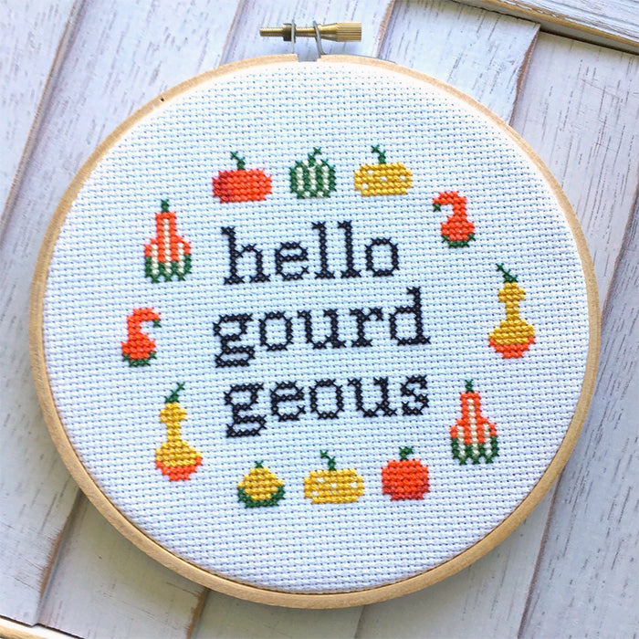 Hello Gourdgeous Cross Stitch Kit