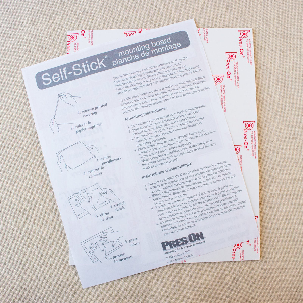 Sticky Board Self-Stick Mounting Board-Stitched Modern