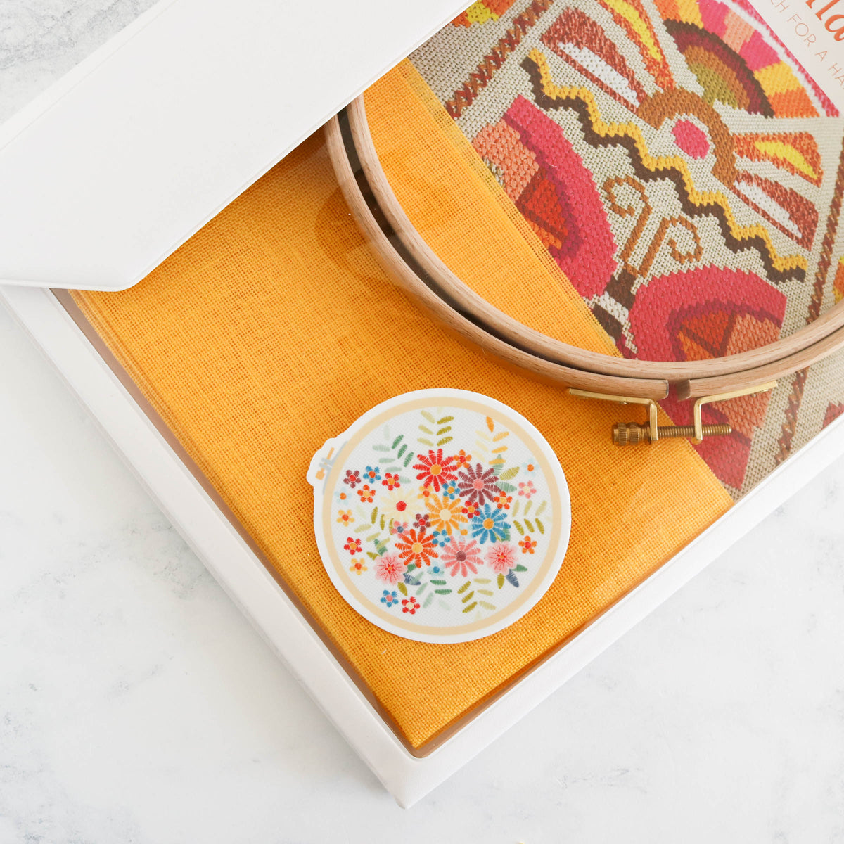 Stitchy Stickers - Floral Hoop