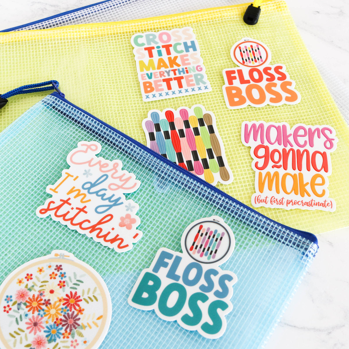 Stitchy Stickers - Cross Stitch Makes Everything Better