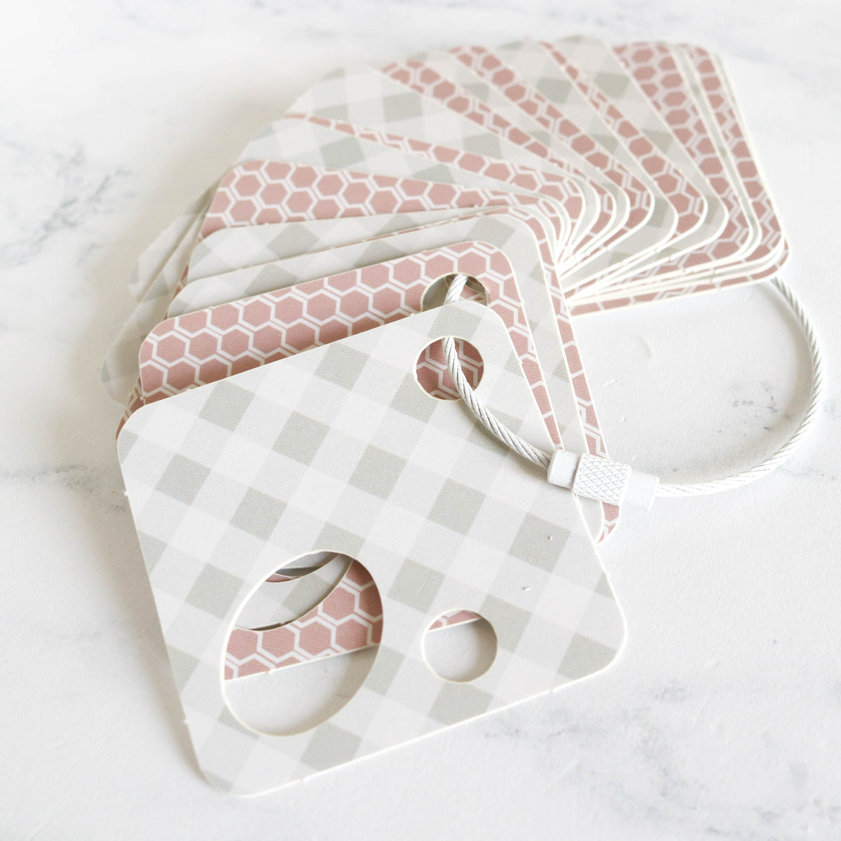 Embroidery Floss Drop Set - Gingham + Hexies