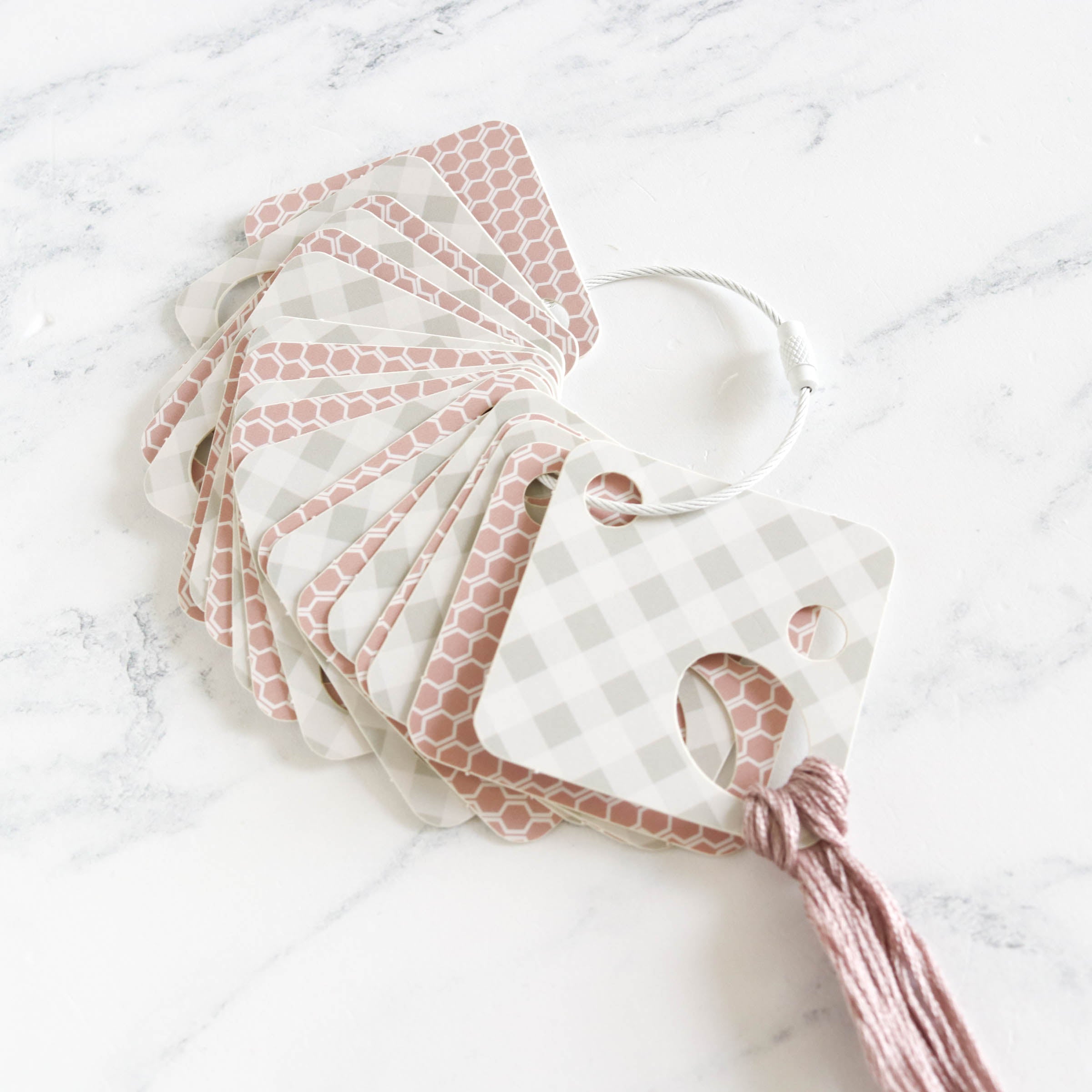 Embroidery Floss Drop Set - Gingham + Hexies - Stitched Modern
