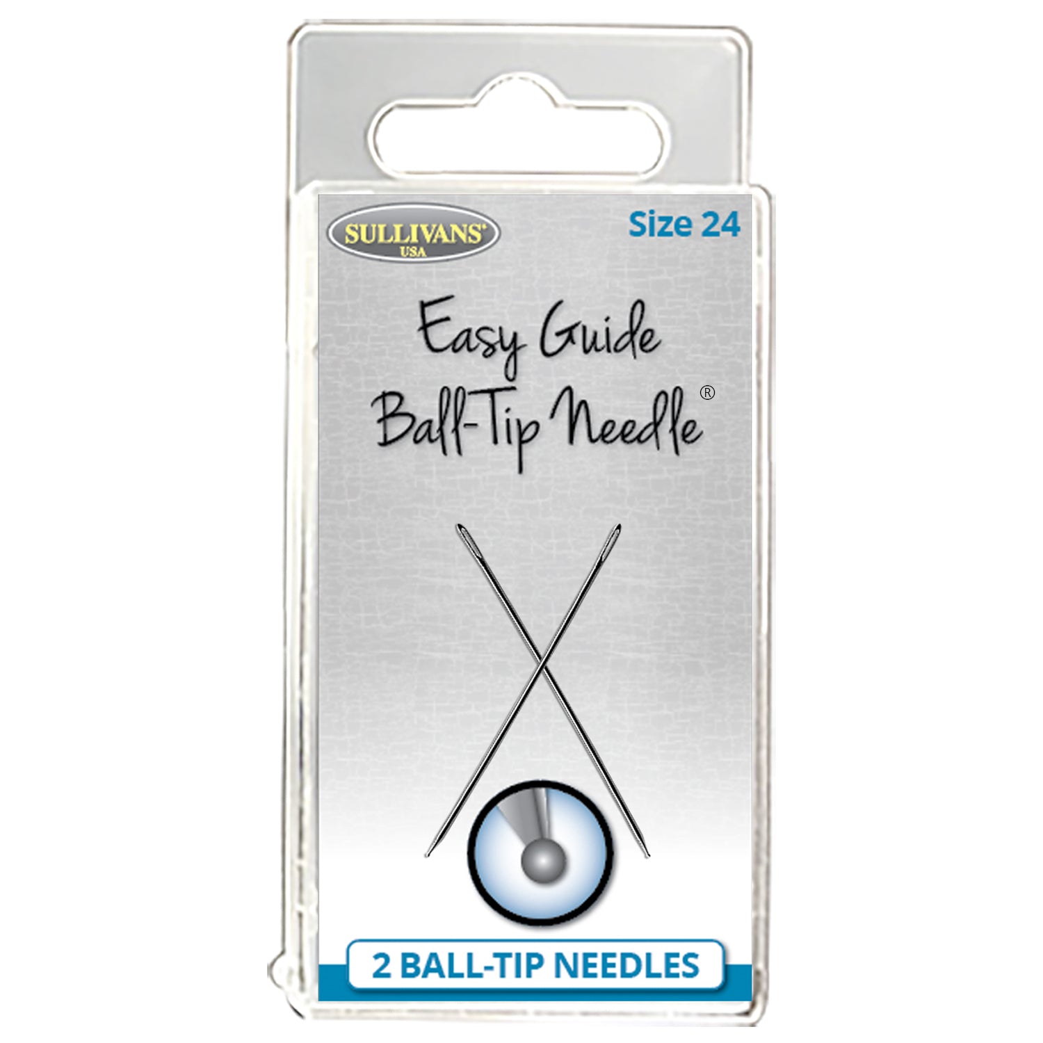 Sullivans Easy Guide Ball-Tip Needles 2/Pkg-Size 24 (40mm)