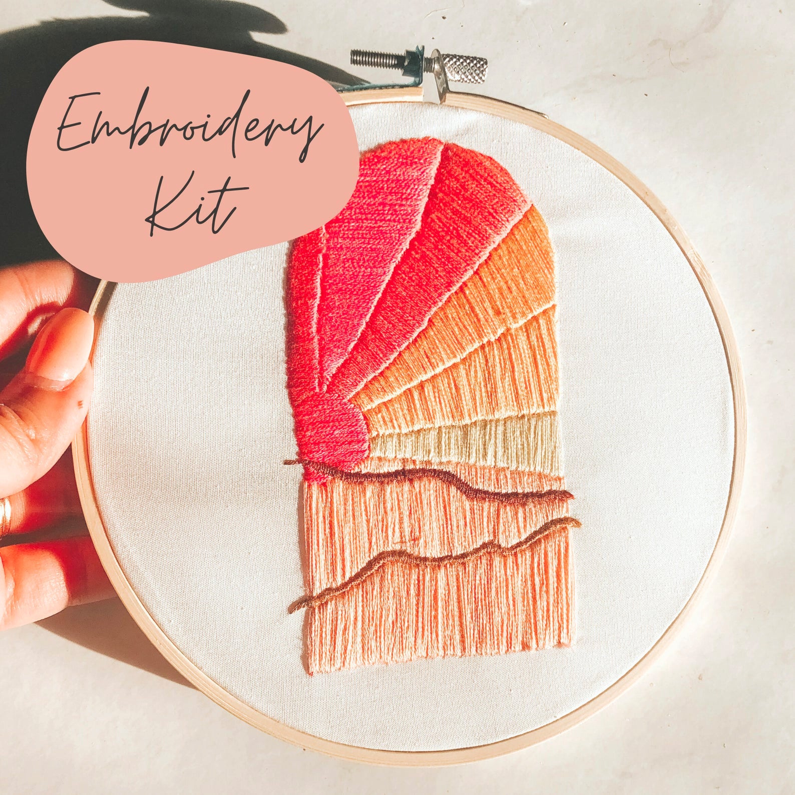 Setting Sunset Hand Embroidery Kit - Stitched Modern
