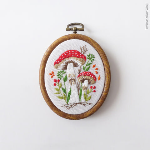 Tiny Mushrooms Hand Embroidery Kit