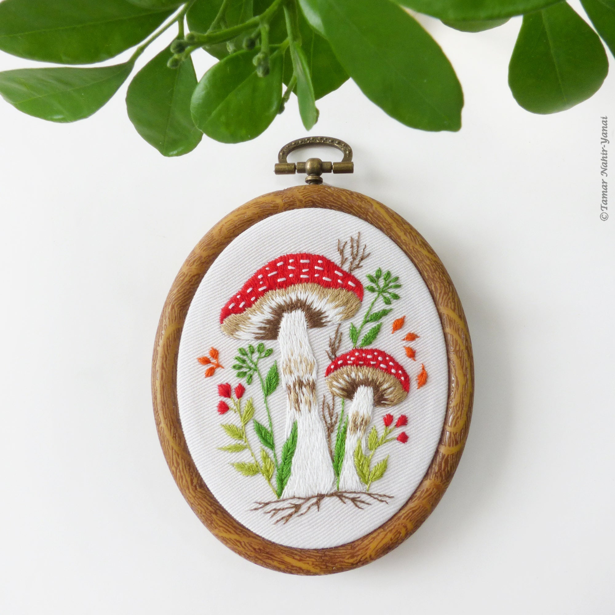 Mushroom Embroidery Hoop