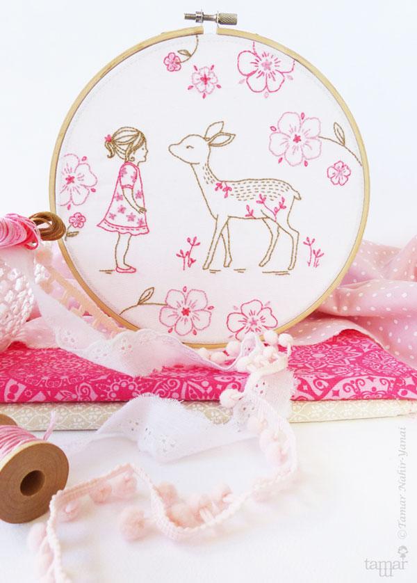 Bambi Girl Hand Embroidery Kit