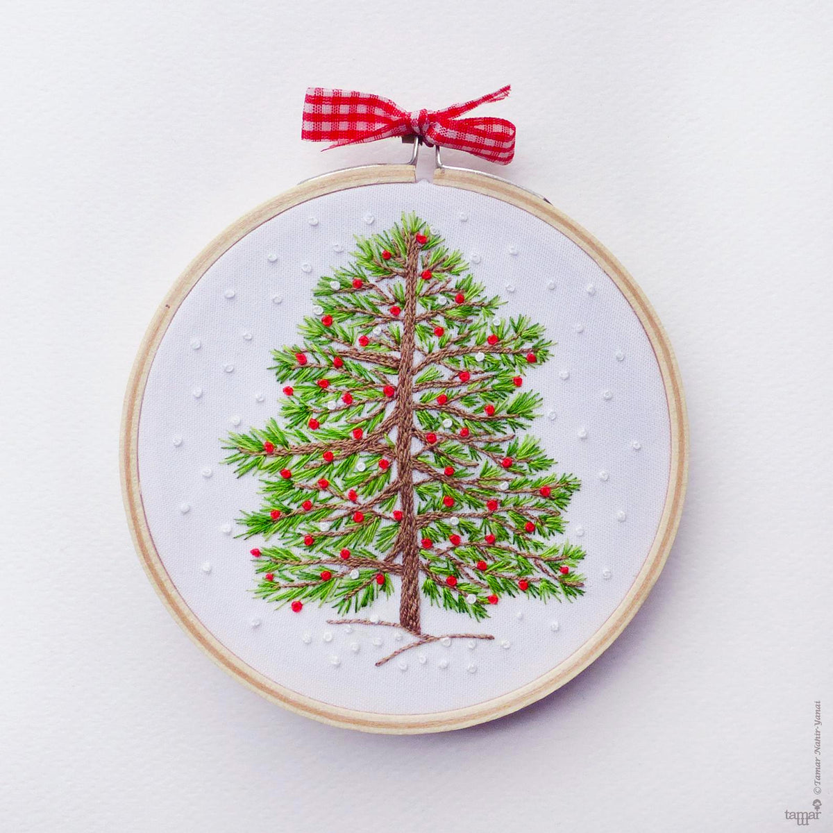 Christmas Tree Mini Hoop Hand Embroidery Kit