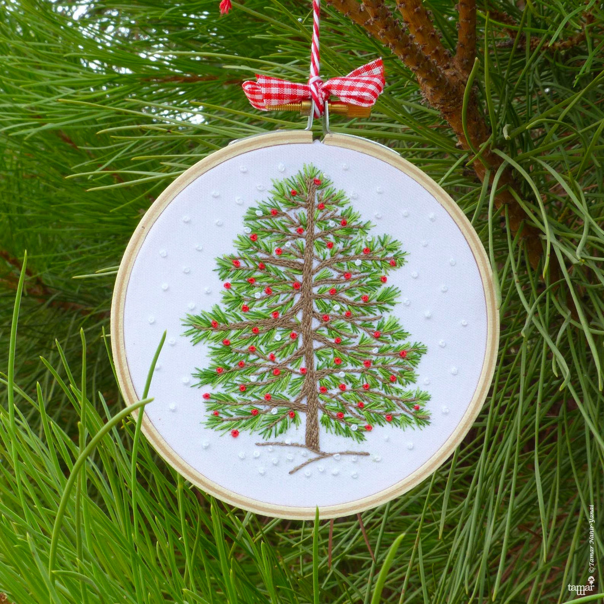 Christmas Tree Mini Hoop Hand Embroidery Kit