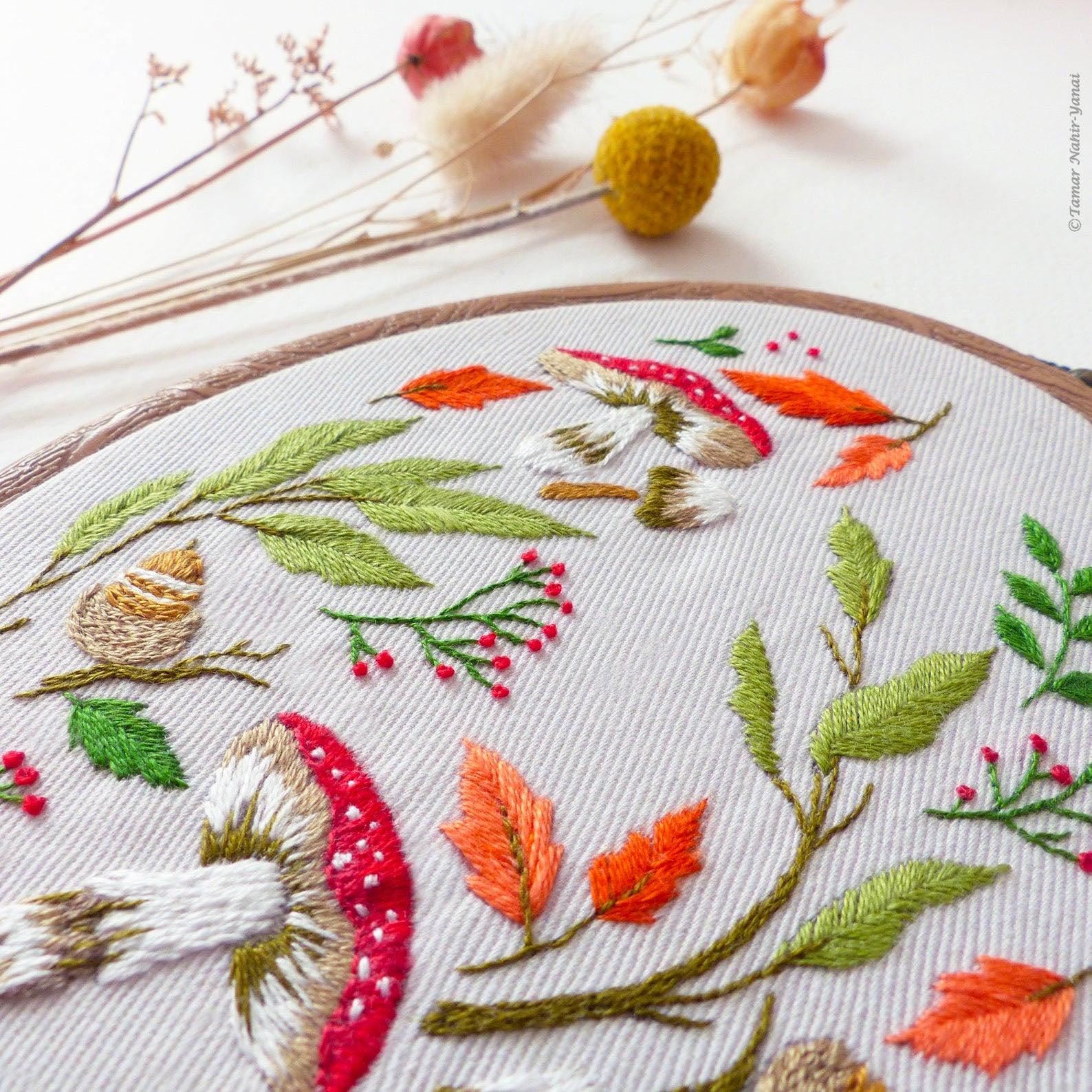 Winterberry PDF Hand Embroidery Pattern – Peony Patterns