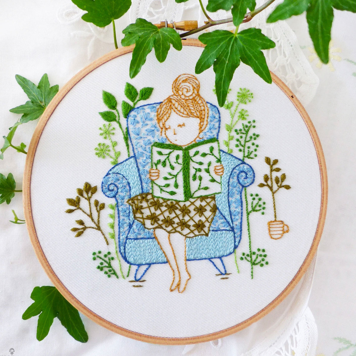 Reading Time Hand Embroidery Kit
